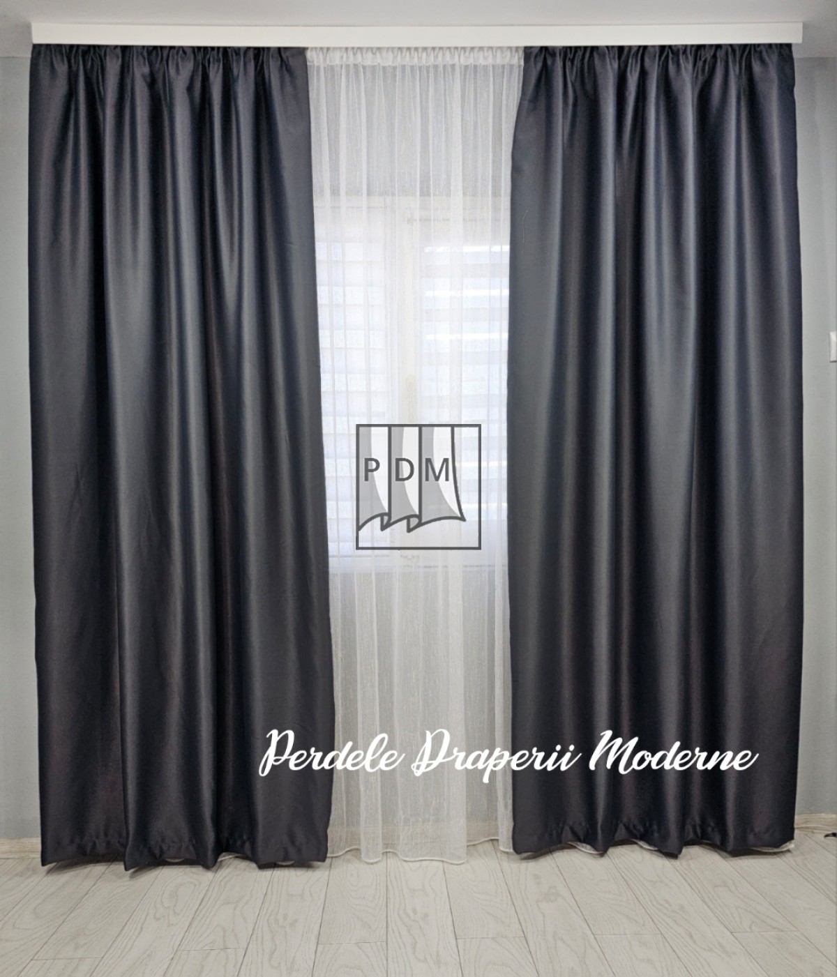 poze Draperie blackout, gri petrol