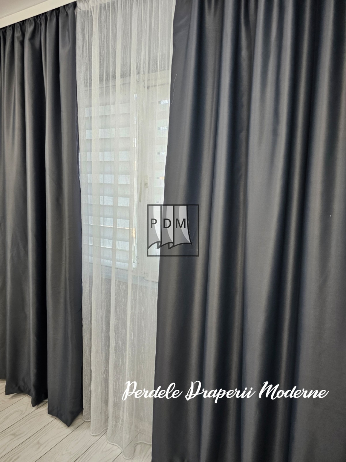 Draperie blackout, gri petrol imagine 3     