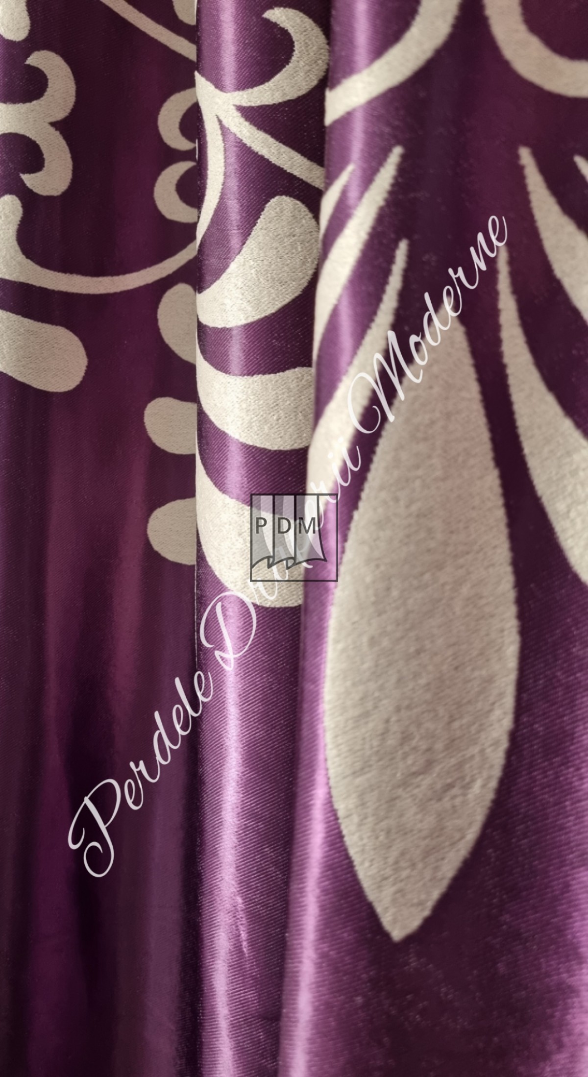 Draperie Blackout, mov/crem imagine 3     