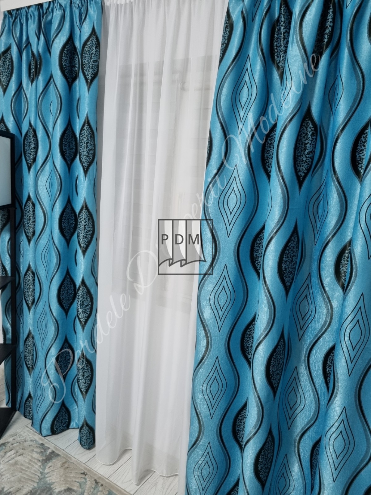 Draperie Blackout, turcoaz imagine 2