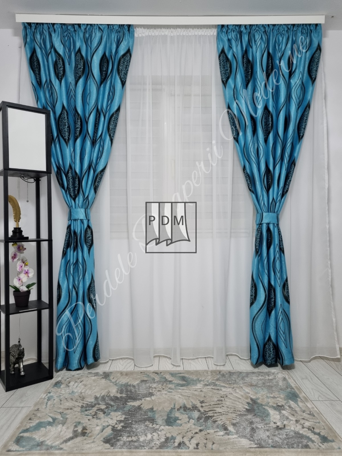 Draperie Blackout, turcoaz imagine 3