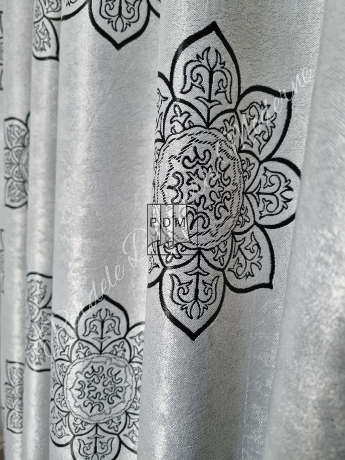 Draperie Blackout,gri/negru imagine 4