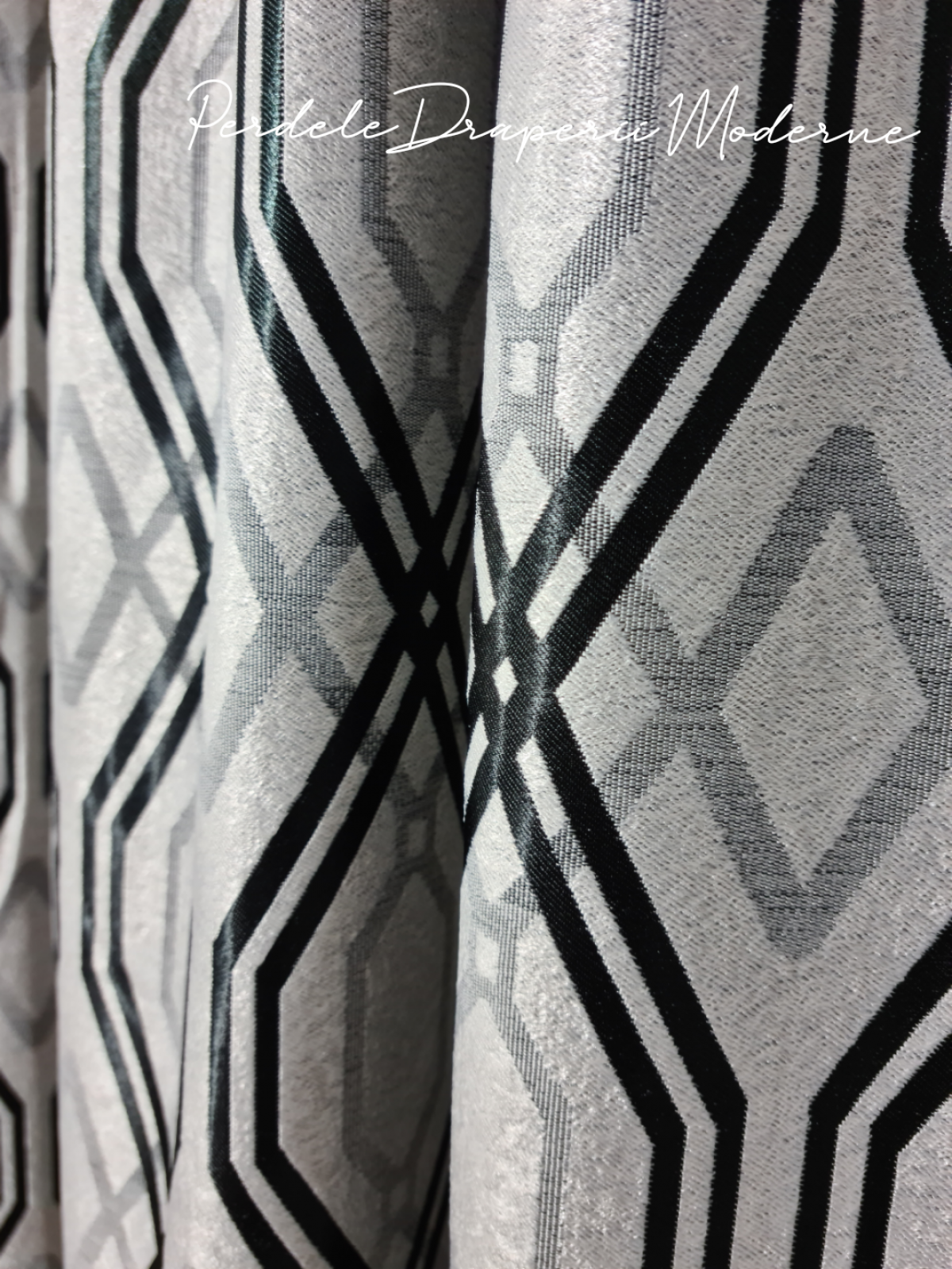 Draperie Blackout,gri/negru imagine 4