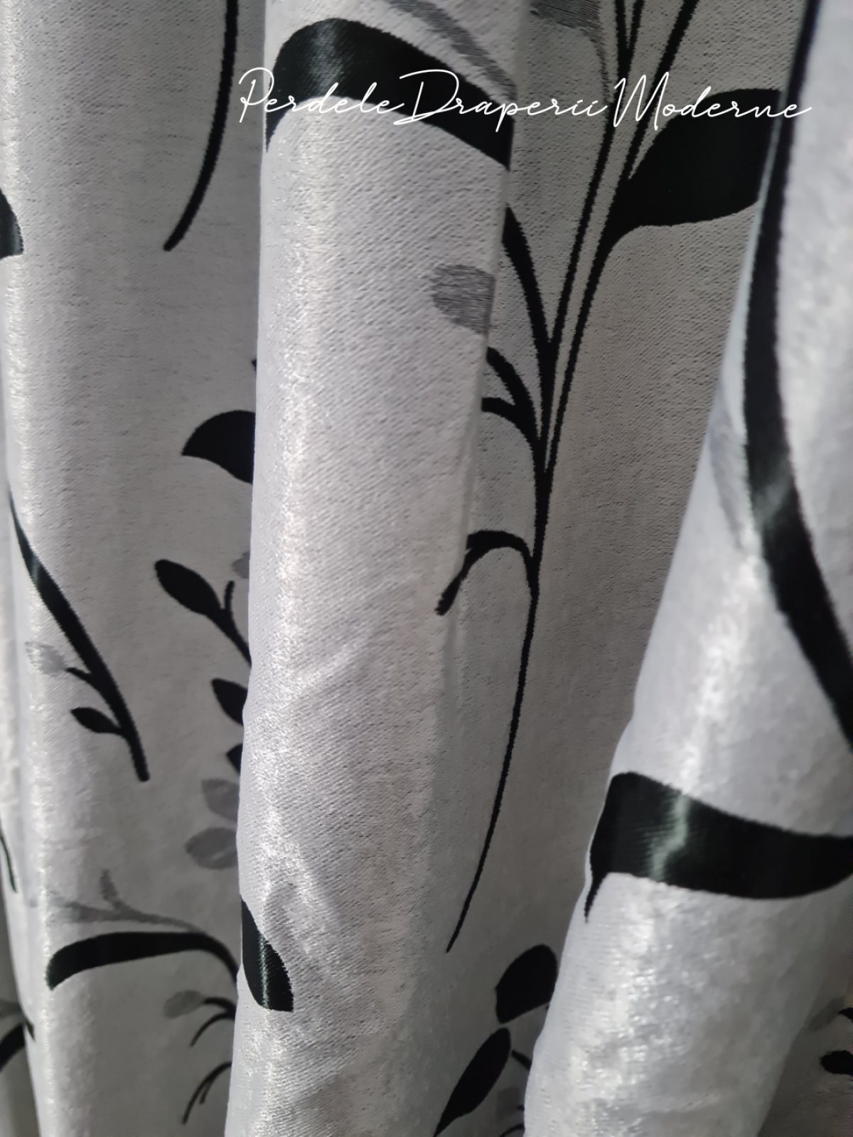 Draperie Blackout,gri/negru imagine 3     
