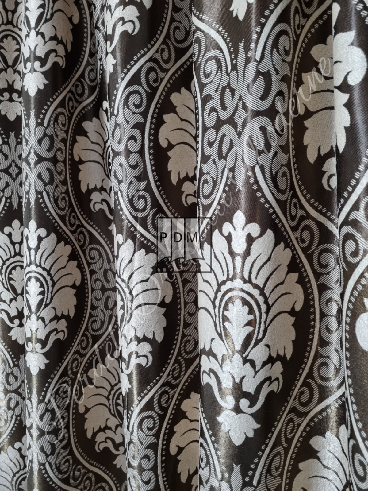 Draperie Blackout,model baroc,maro imagine 3     