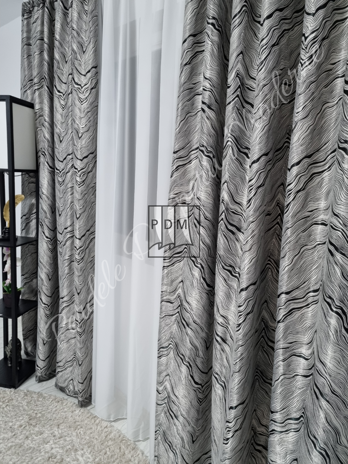 Draperie Blackout,model tigrat,gri imagine 2