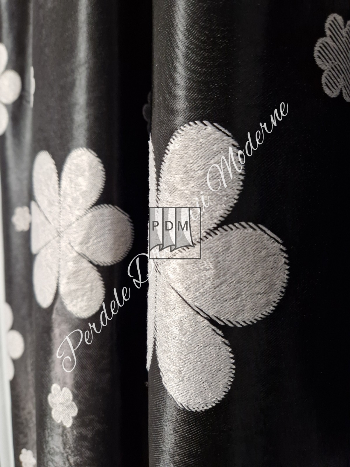 Draperie Blackout,negru/gri imagine 4