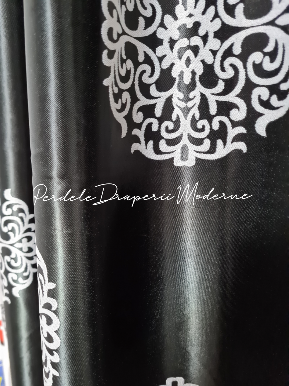 Draperie Blackout,negru/gri imagine 4