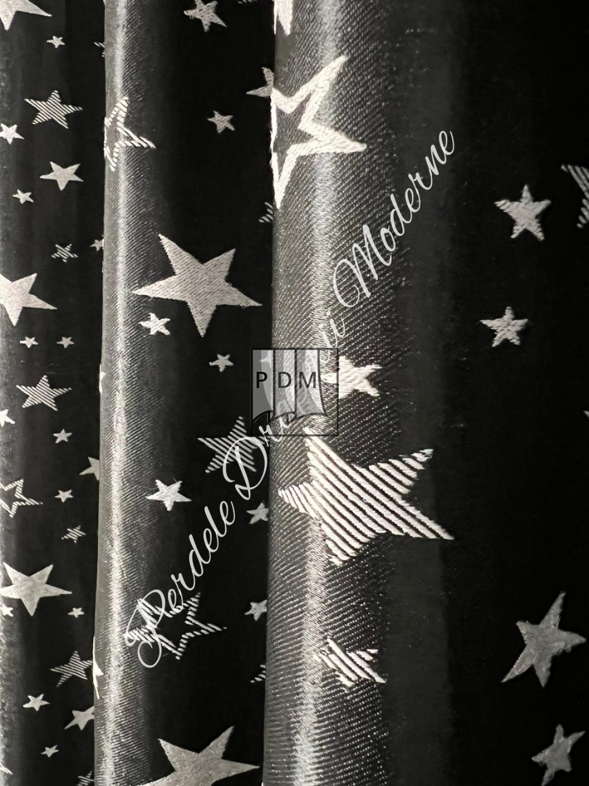 Draperie Blackout,negru/gri imagine 4