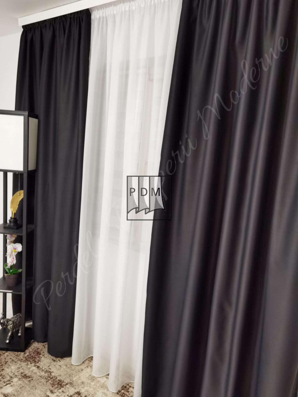 Draperie Blackout,negru imagine 3     
