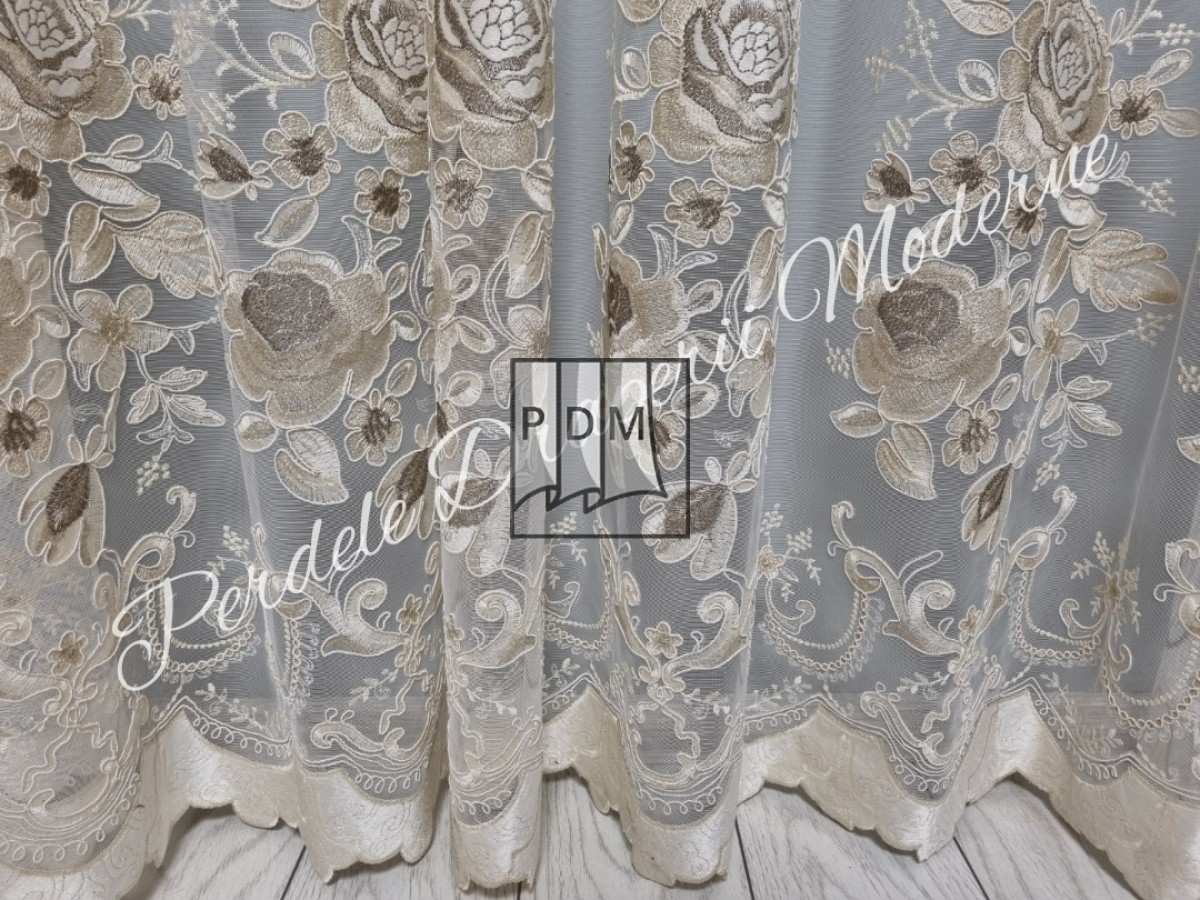 Perdea tulle brodat, gama lux imagine 5