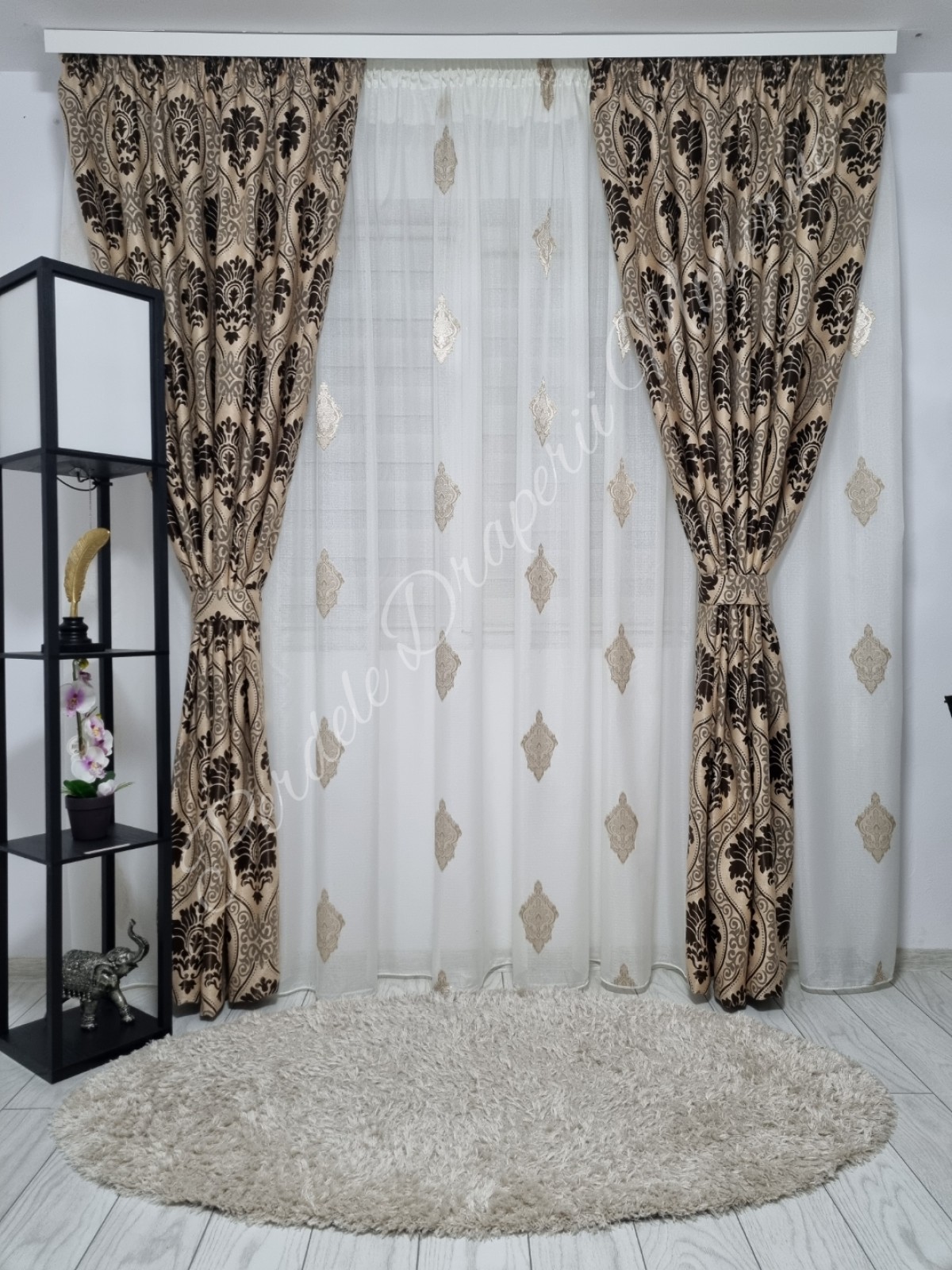 poze Set baroc in cristal,capuccino