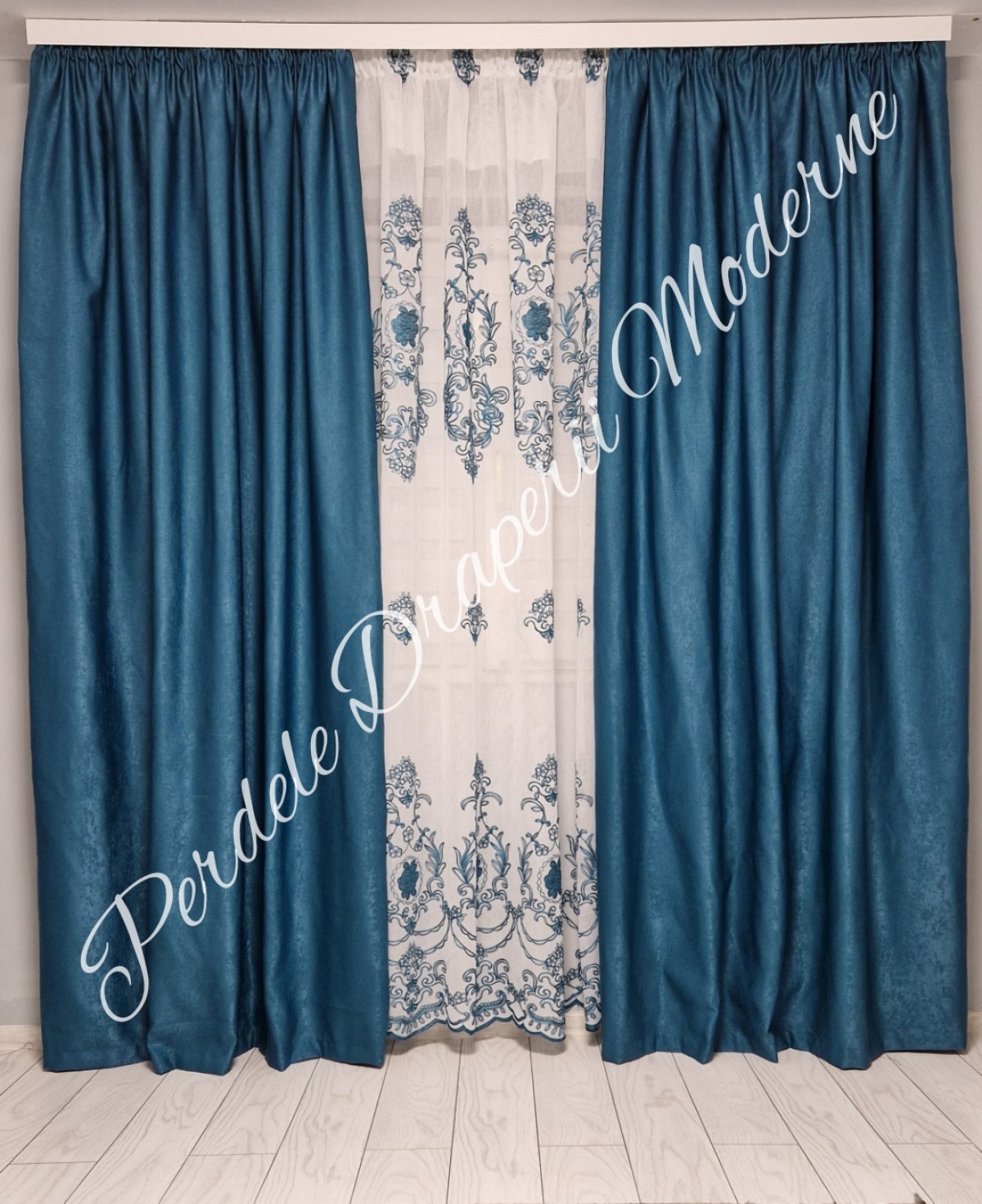 Set baroc trandafiri, turcoaz imagine 3
